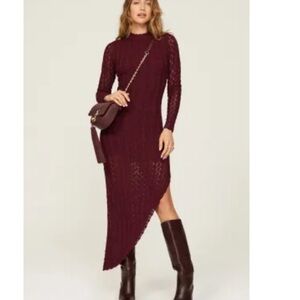 Something Navy Assymetrical Sweater Dress - Flawed
